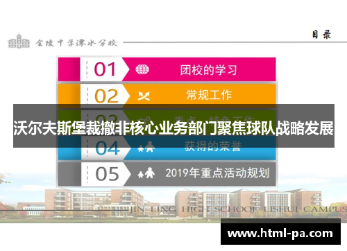 沃尔夫斯堡裁撤非核心业务部门聚焦球队战略发展 沃尔夫斯堡裁撤非核心业务部门聚焦球队战略发展