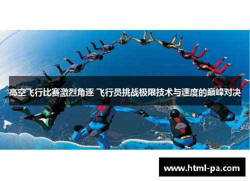 高空飞行比赛激烈角逐 飞行员挑战极限技术与速度的巅峰对决
