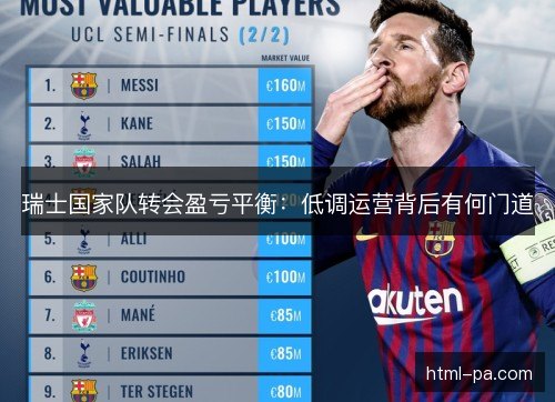 瑞士国家队转会盈亏平衡：低调运营背后有何门道